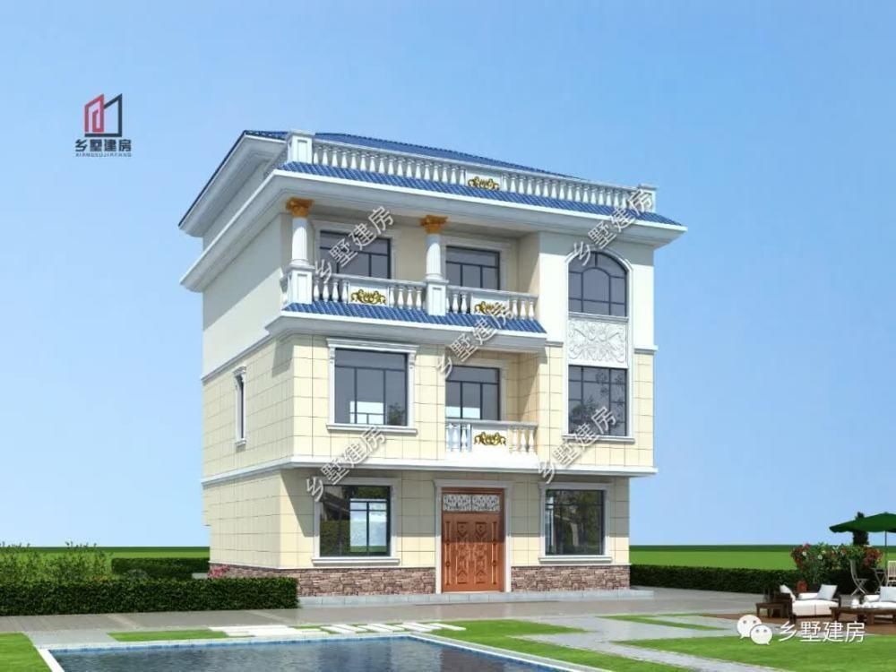 农村|农村四层别墅设计,大露台+娱乐室,占地10X8米年轻人也喜欢