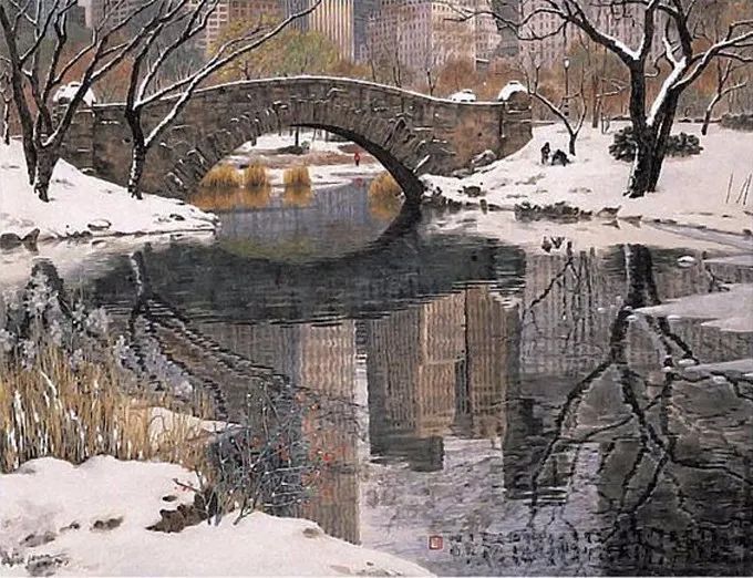 贺天健&吕吉人笔下的水韵江南,美在意境!