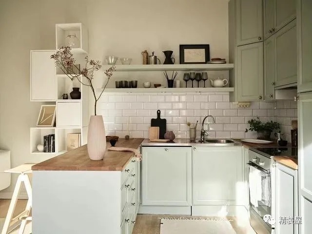 浅绿色|50平北欧小户型住宅,粉嫩绿色加上美美的阳光,清新简约真的赞