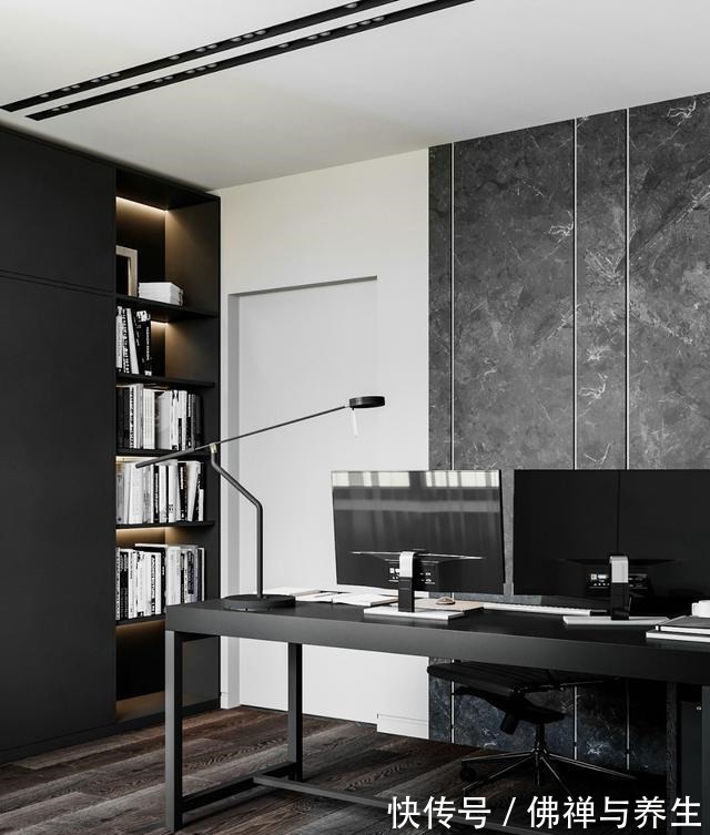 餐厨|现代两居，仅以黑灰两色，就打造出十足的高级感！