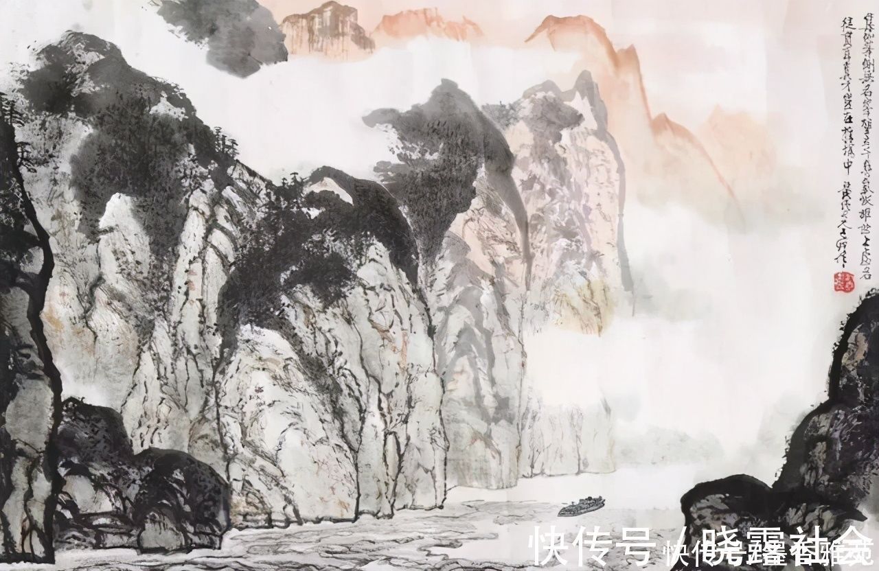 山水画$当代国画大师黄纯尧精品山水画作品欣赏