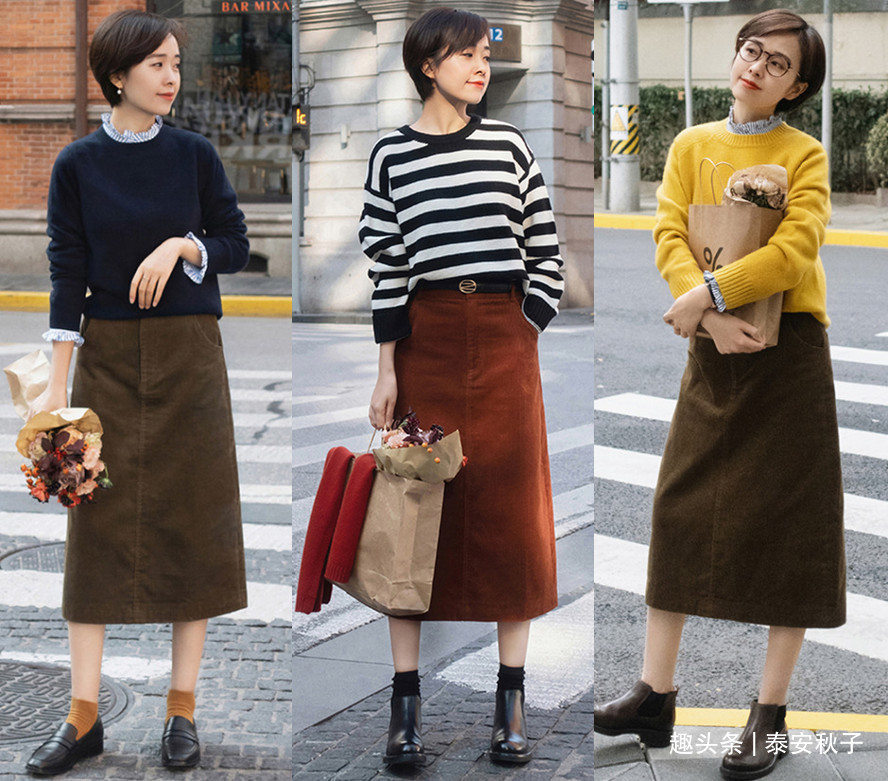 不装嫩不显老气质女人超爱的“毛衣+半身裙”穿搭优雅又漂亮