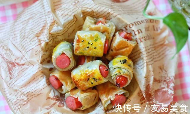 手抓饼花样吃法,简单省事,15分钟端上桌,层次分明,当早餐最好