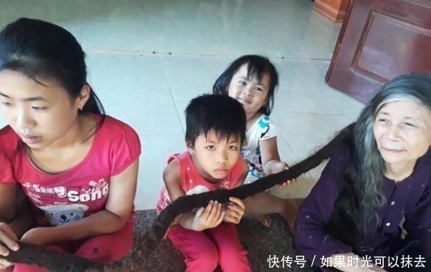 老奶奶|84岁农村老奶奶,25年不剪头发,头发变成了一根“蛇”