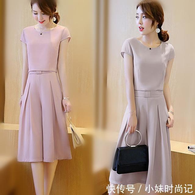 女人味|40岁女人要会穿搭减龄,时髦遮肉的阔腿裤套装,优雅更有女人味