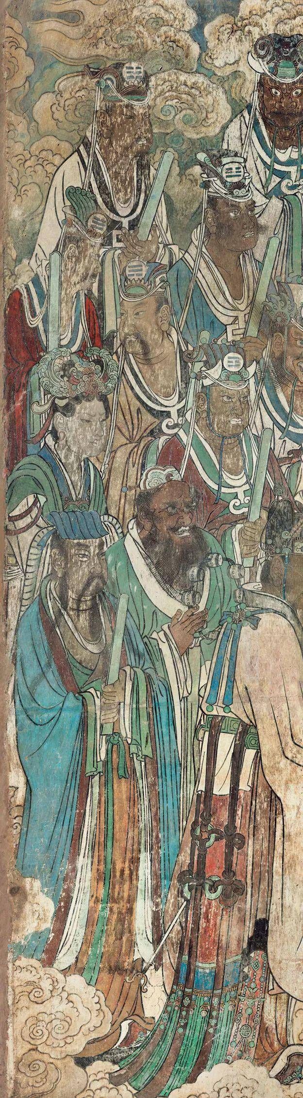 元始天尊#鉴赏|永乐宫壁画里的色彩美学