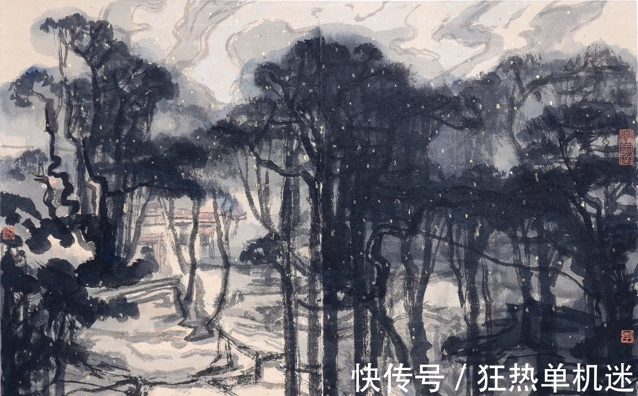水墨山水画$李绪洪水墨山水画