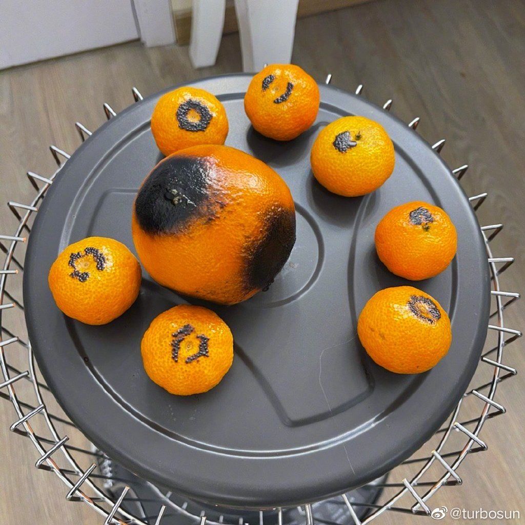 孙俪分享养生橘子新吃法，看到铁炉上有几个橘子时，网友：“可怜”超哥了