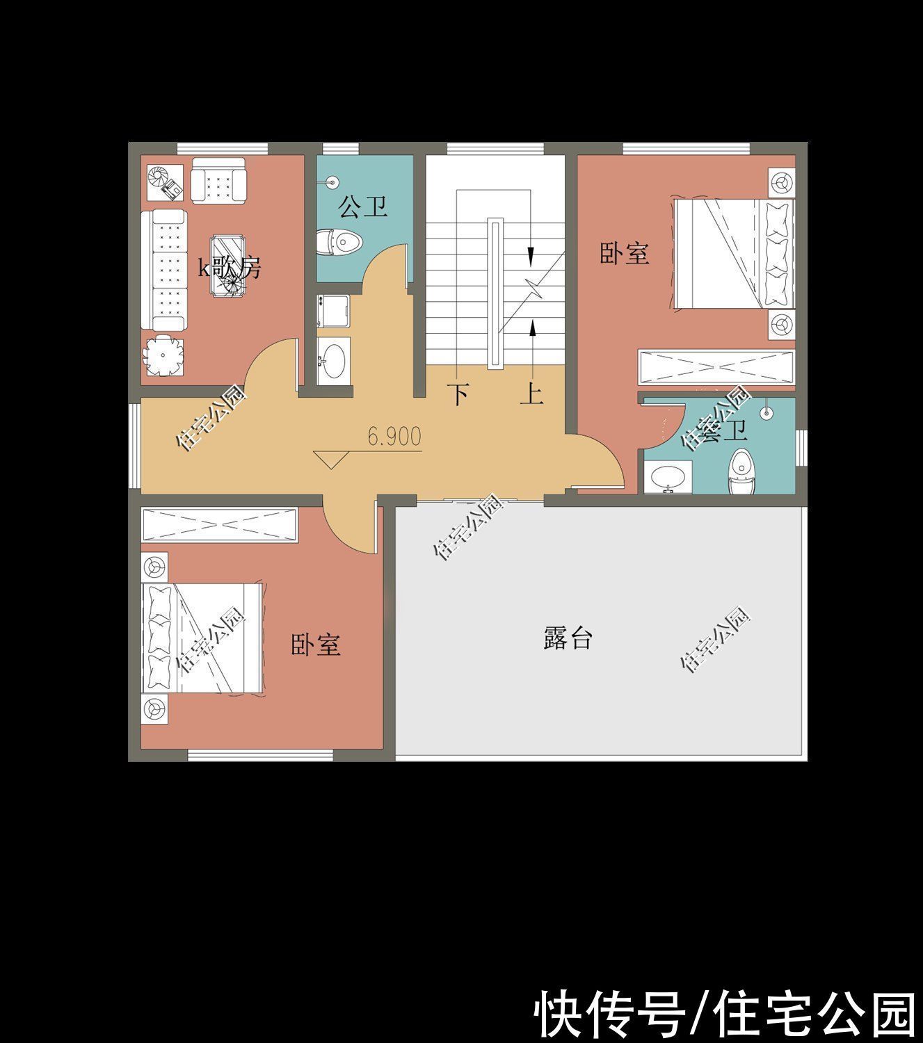 户型|15套挑空客厅户型,专为农村老百姓设计,2021年这样建房面子十足