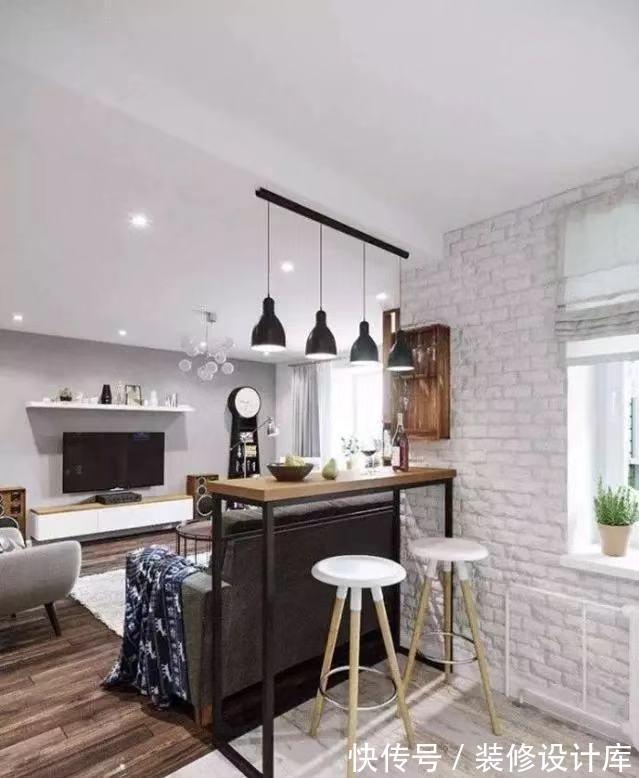 案例|以后买了房,家里也要装个吧台,只占1平米的空间,实用又有情调
