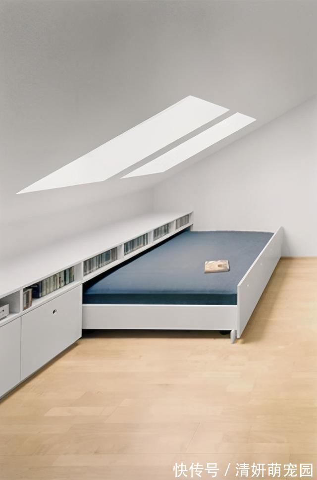 矮柜|才40公分,衣柜底部塞下一整张床,带滚轮好移动,省掉一间房多爽