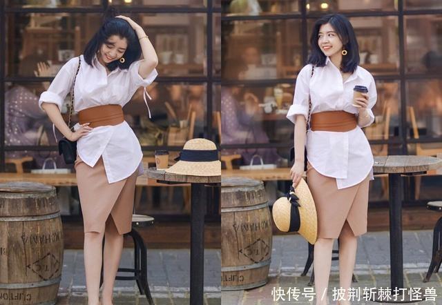 夏季穿白衬衫太out不,看三木博主穿白衬衫特时髦,美出新高度