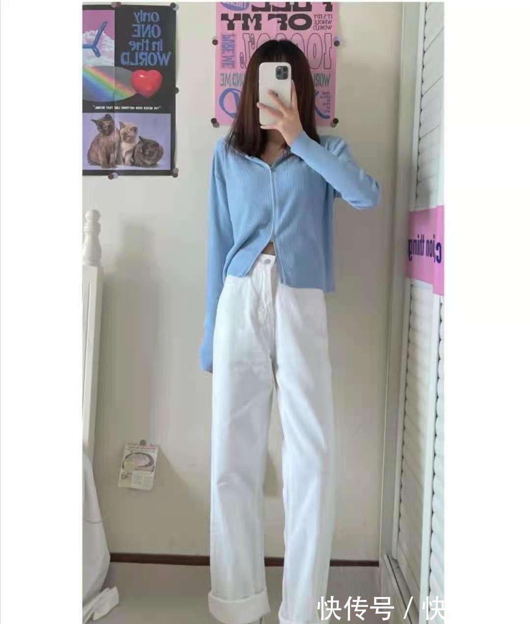 阔腿裤|秋天白裤子怎么搭配衣服和鞋子