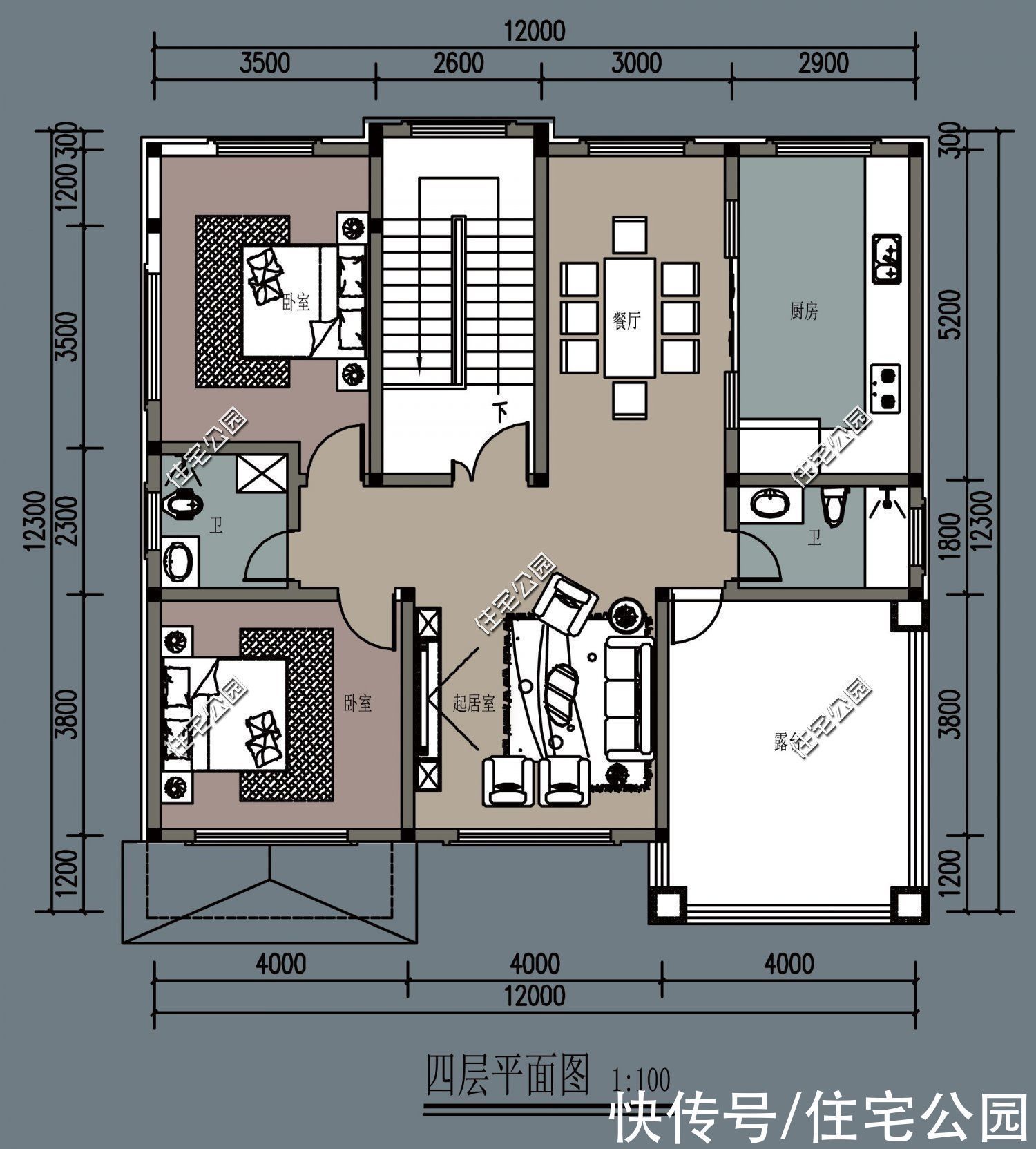 建筑面积|谁说农村建房不能盖4层?10套4层别墅推荐,第3套漂亮到没话说