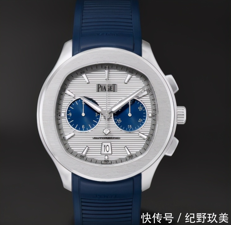 piPiaget伯爵推出Polo“蓝色熊猫盘”自动计时码表
