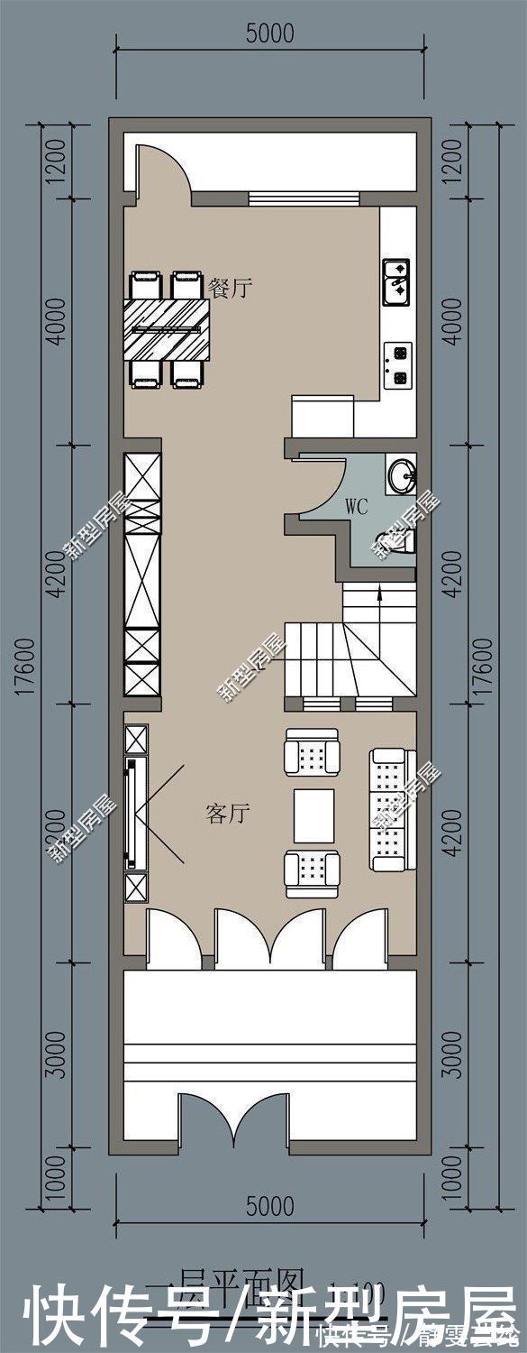 露台|宅基地临街,建房应该怎么设计?分享8套图纸总有一套适合你