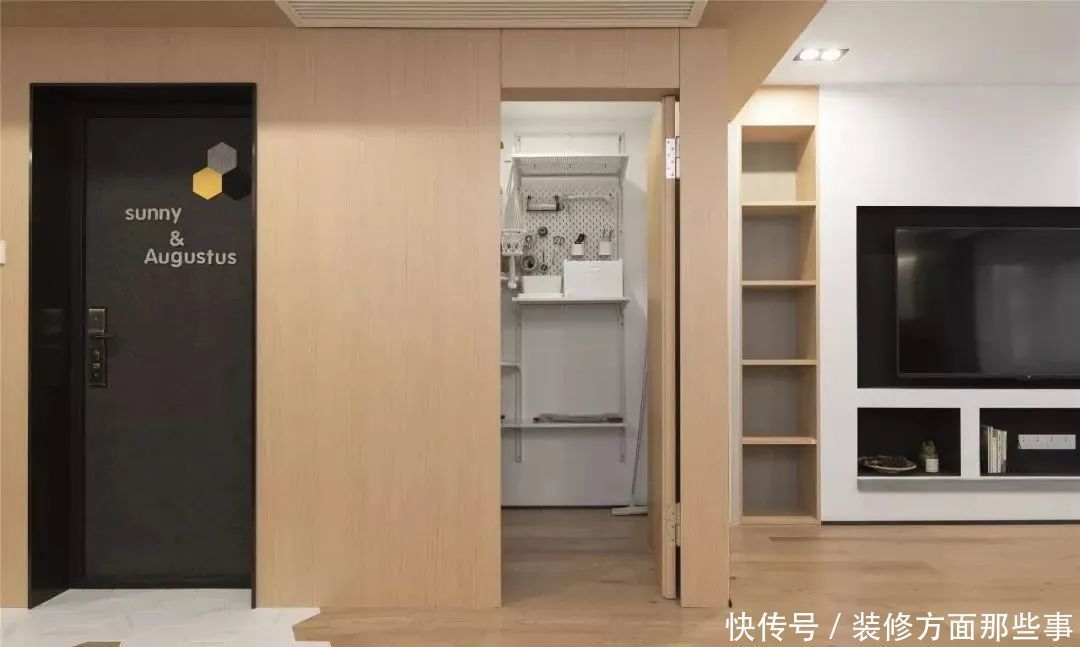 装修|120㎡简约风格装修效果,用隐形门和凌乱说再见!