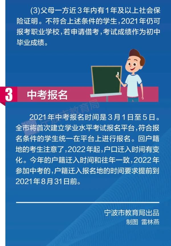 定了！2021年宁波中考中招政策发布