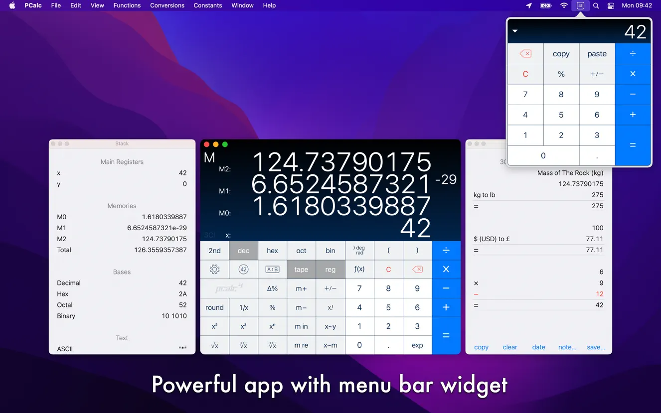 PCalc for Mac v4.10.8 MAS 科学计算器-无忧下载