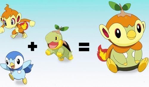 豪力|三只宝可梦合体,帝王拿波基因强大,超梦太酷,看到御三家恋爱了