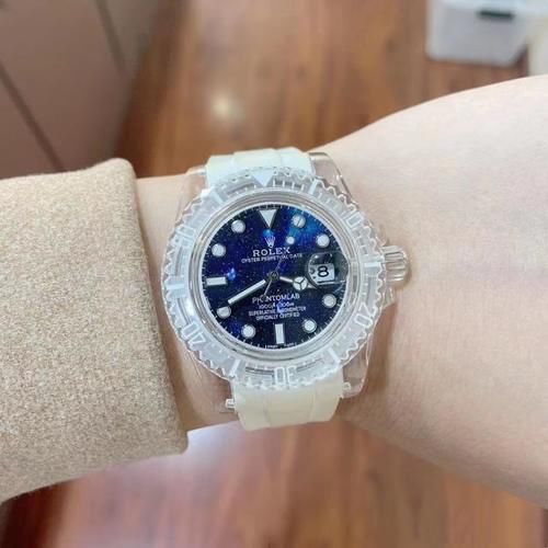 大v腕表 透明水鬼的独特魅力！水鬼改装透明水晶款表壳展示星辰大海！水晶水鬼