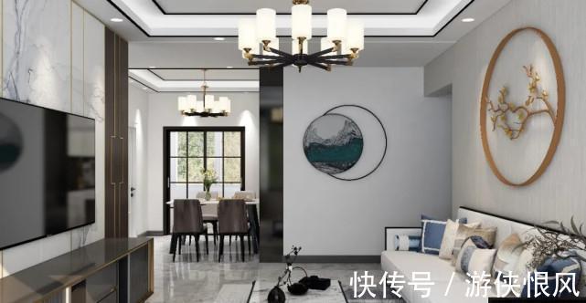 床头柜|70平新中式二居室,客厅有古典美又加以创新