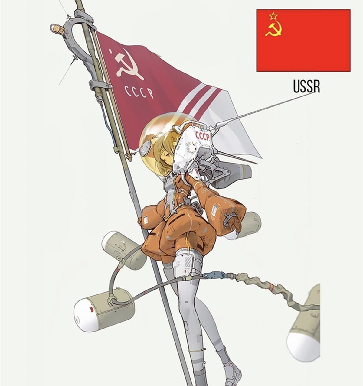 火箭|漫画拟人化成为军娘,欧洲还停留在近代,我们的火箭都已经起飞了