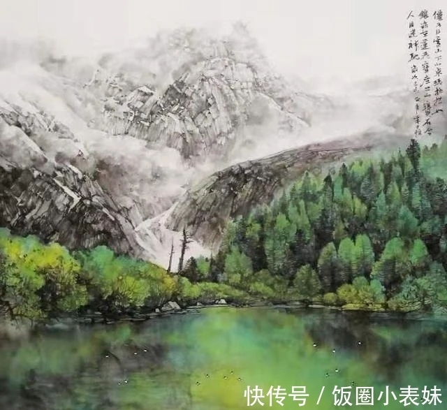 山水画|宋士操雪域山水画,自然唯美!