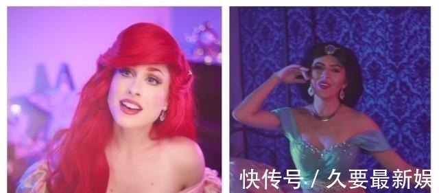 真人|迪士尼公主真人cos版,艾莎完美还原,茉莉成“大妈”