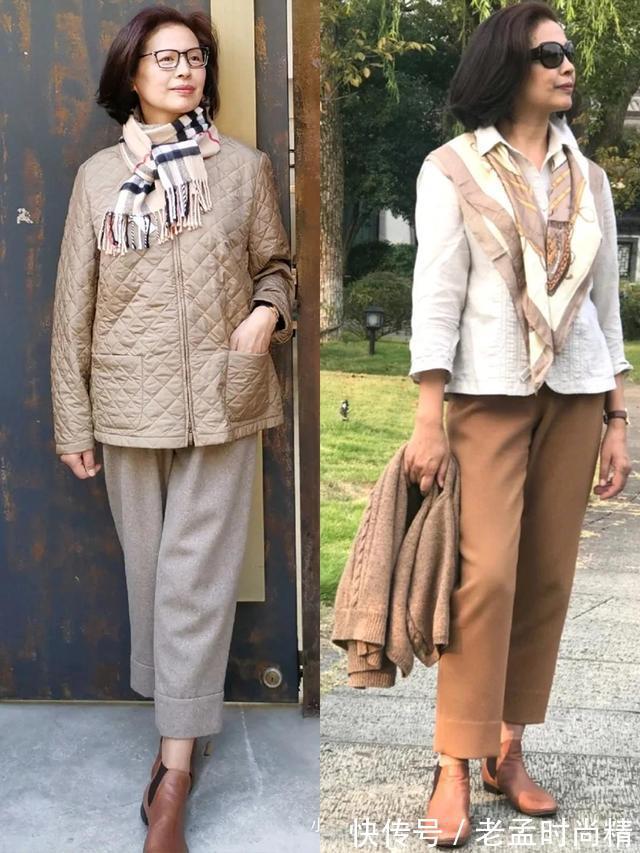 直筒|60岁女人要拒绝“大妈式”穿搭!学学“大龄姐姐”这样搭,更时髦