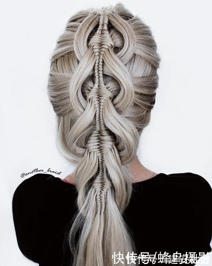 发型 65张编发照片,这哪是编头发分明是画画,图3这发型一次要半天