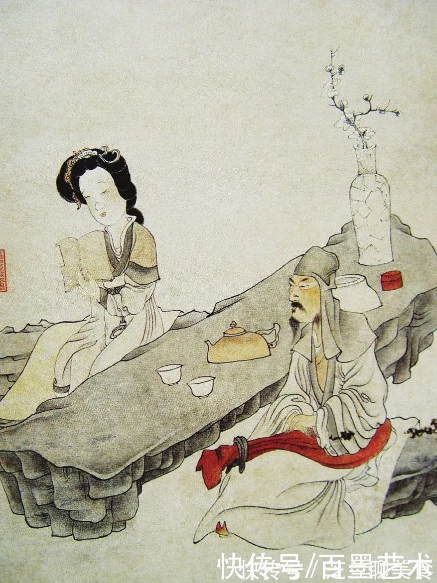 痛饮读骚图|画中狂士,兼得于亦剑亦箫之美——明代画家陈洪绶