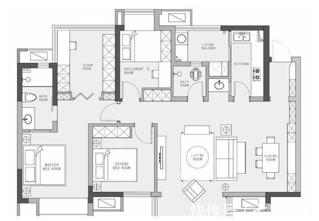小空间|125㎡清新美式风，简单干净，素雅大气，超赞的设计！