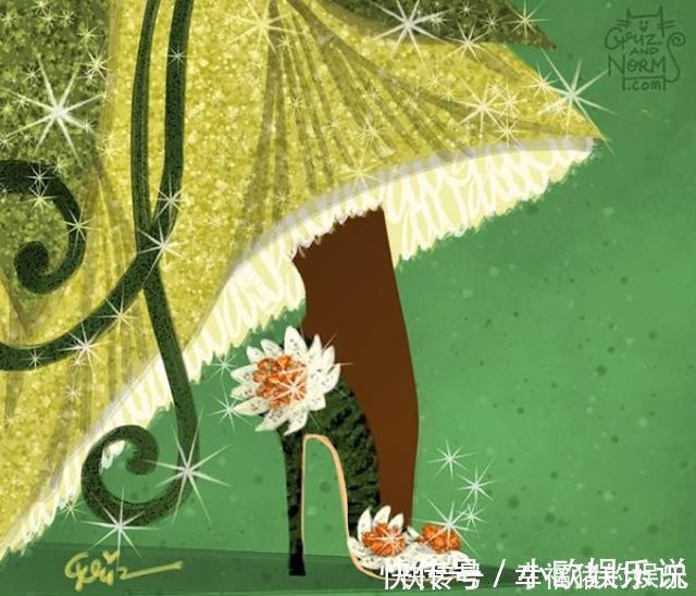 水晶鞋|画师自绘迪士尼公主的鞋子,水晶鞋不算最好看,艾莎公主才惊艳