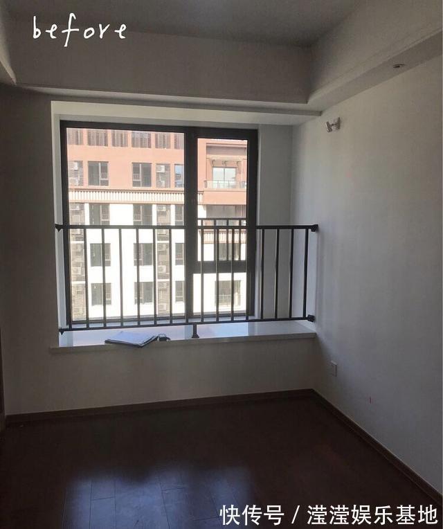 折叠门|100㎡小三房，坚持全屋打满柜子，飘窗这样设计，太实用了