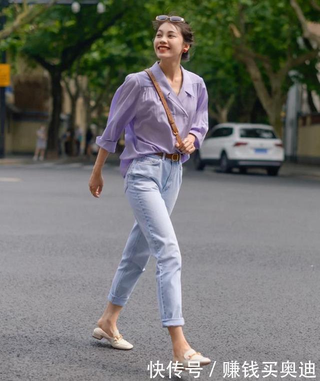 三木又穿火了一种流行色,叫“奶油紫”,显白又好看,黄皮都适合