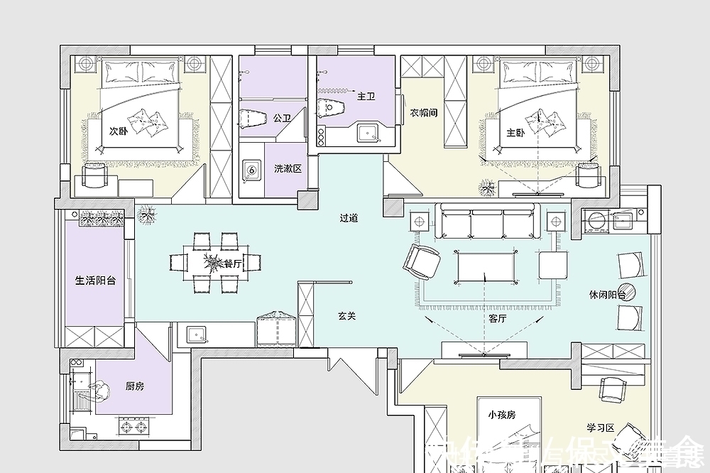 美式|125平美式风格,现代与美式的碰撞,时尚轻奢齐头并进,太迷人了