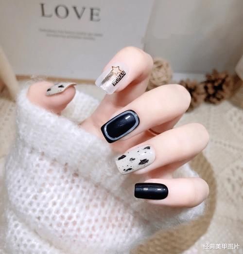 欧美酷帅风美甲,酷girl必备!