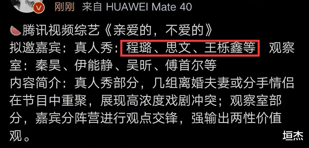 离婚类综艺《亲爱的,不爱的》即将出品,你么怎么看?