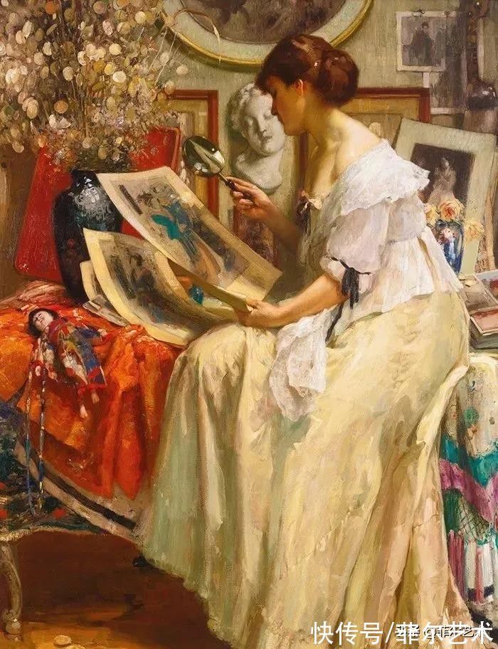 弗尔南·图森特$和谐色调,高雅绝伦~法国画家弗尔南·图森特女性人物油画赏析