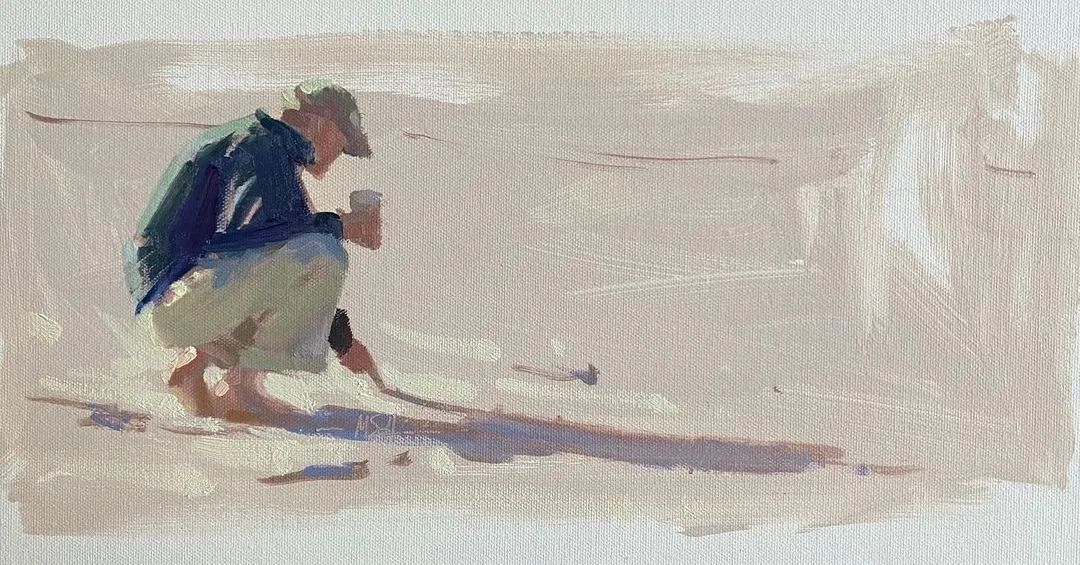 概括的笔触,光影和色彩具佳!