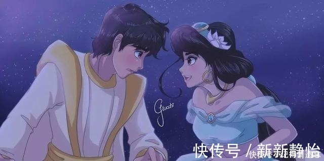 欧美风|迪士尼公主当欧美风变成日漫风,白雪公主变漂亮了,茉莉变白了