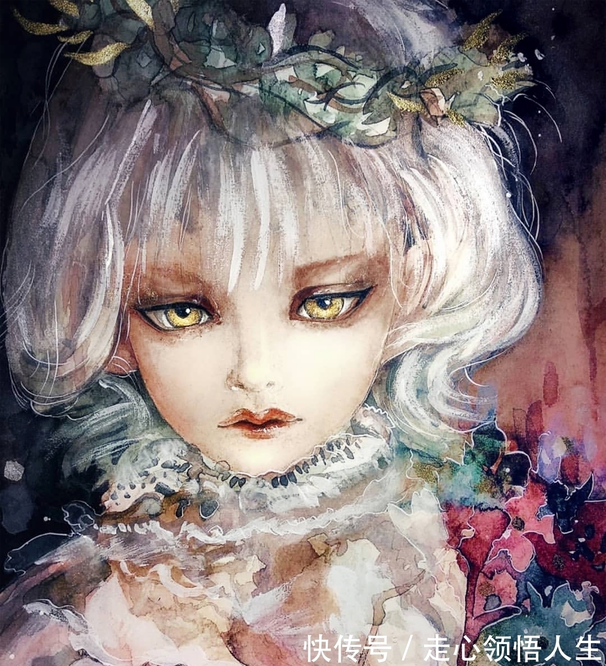 希腊$寂静宇宙中的明眸:色彩与金箔的交融,插画家卡法西斯的神话四季