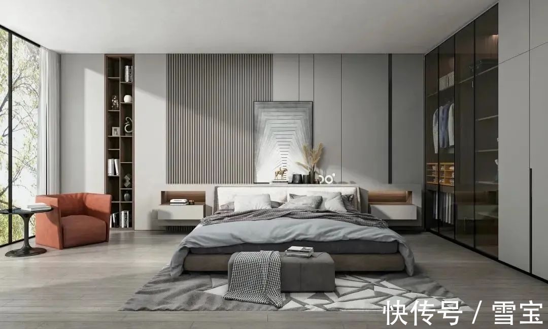 全屋|一线板材品牌雪宝卧室门墙柜一体化，高颜值不容错过！