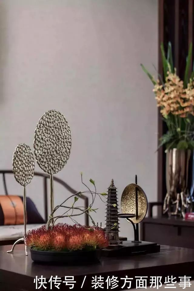 茶室|新中式别墅设计,落落大方,袅袅炊烟树外饶,一抹写意浅墨清韵