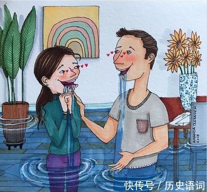 恋爱关系！女插画师创作的20张展现了真实恋爱关系的插画