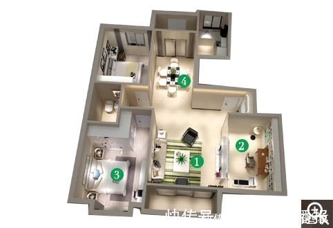 客厅|135平美式风四居室，米色的护墙板颜值高又时尚