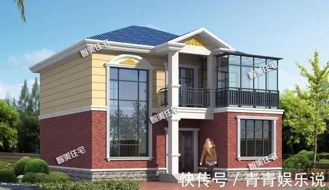 户型|两栋带玻璃房设计的别墅,第一栋简约造价低,25万可拿下