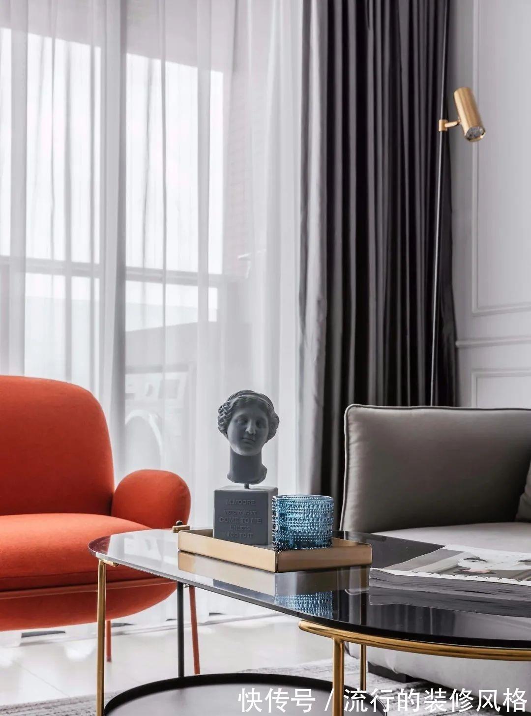 立体感|125㎡简约美式风,装修效果气度不凡,朋友看了都嫉妒!