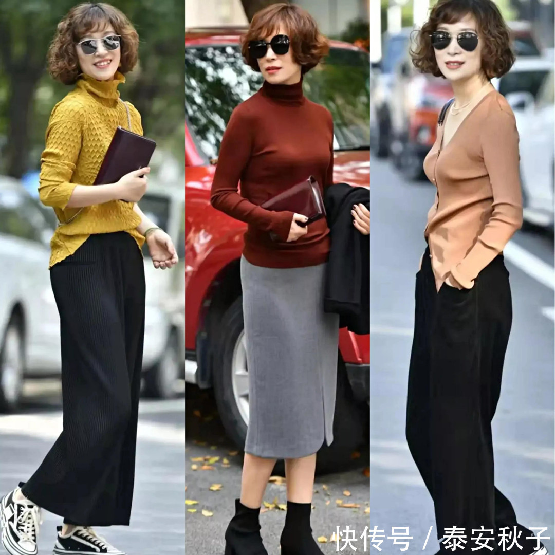 减龄|50岁“大妈”真会打扮!立冬之后这样穿:优雅减龄美极了!